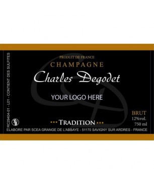 Personalized high quality professional label, rectangle shape (Tradition, Réserve and Rosé)